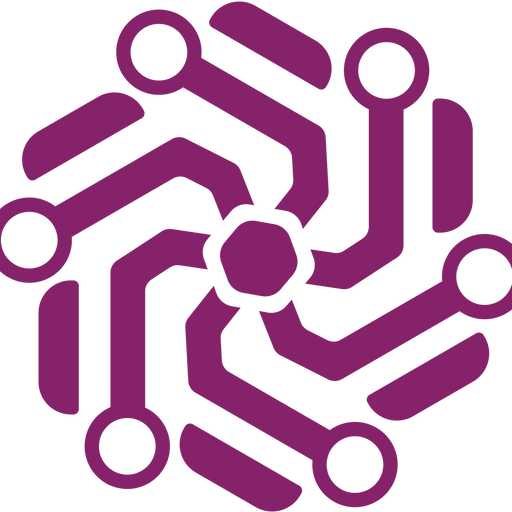 SolidCore.ai logo - a purple interconnected network node mark