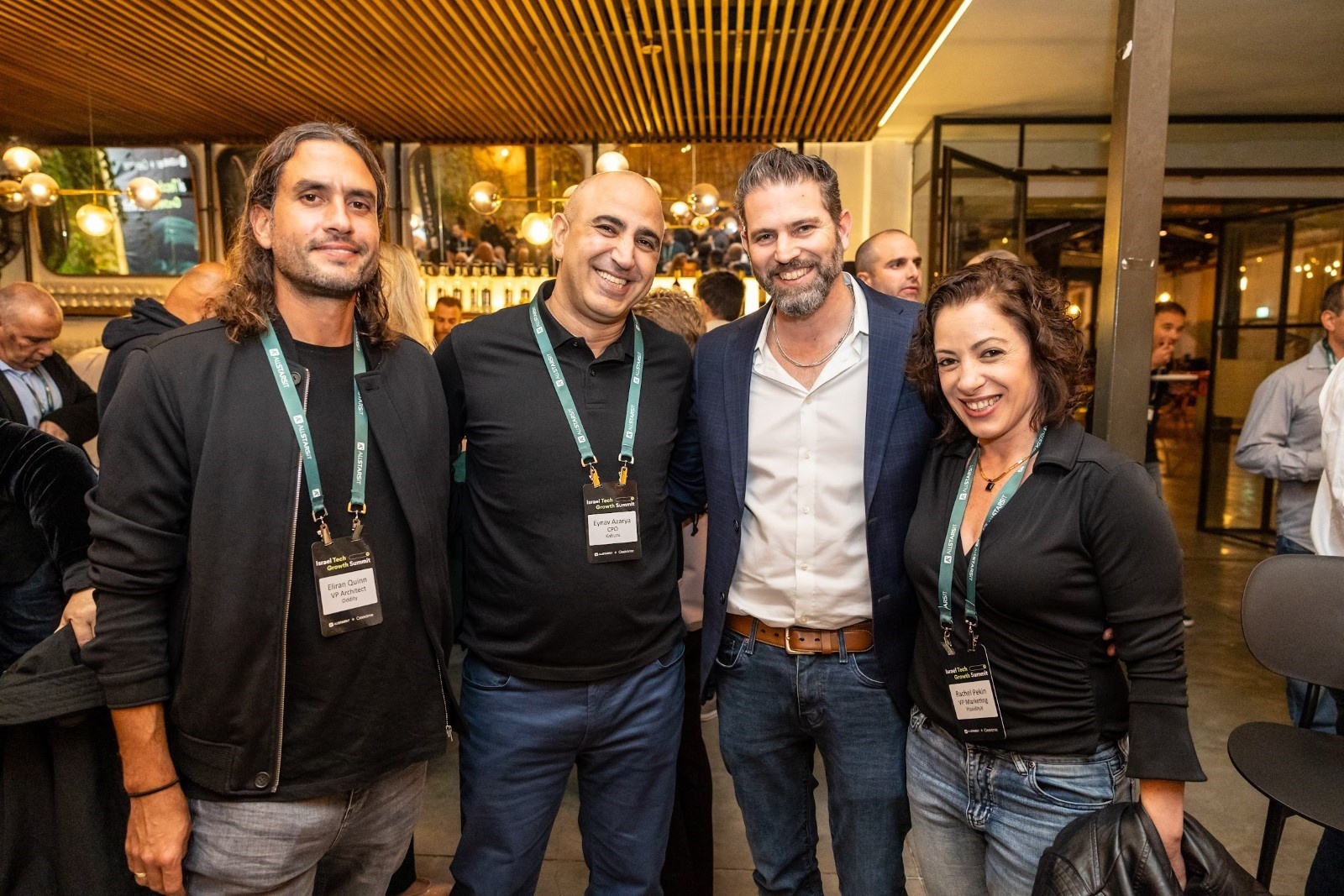 Solomon Amar smiling with fellow attendees at the Israel Tech Growth Summit