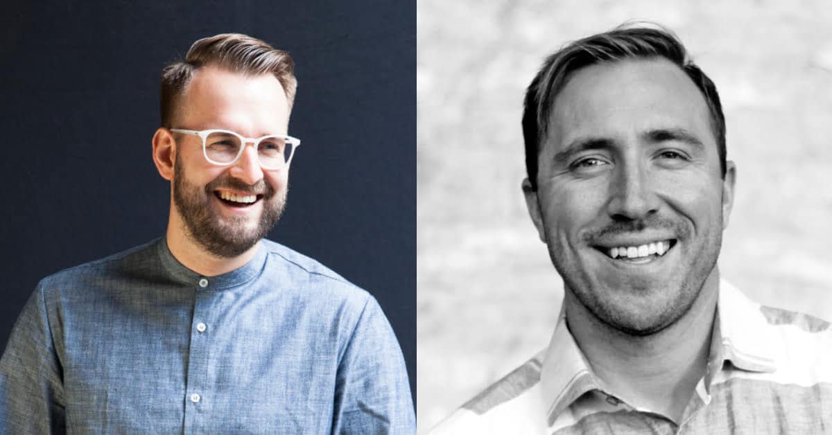 Solsten co-founders Joe Schaeppi and Bastian Bergmann in paired portraits