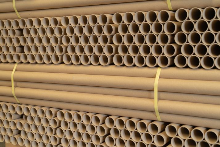 A selection of Sonoco industrial paper tubes and cores