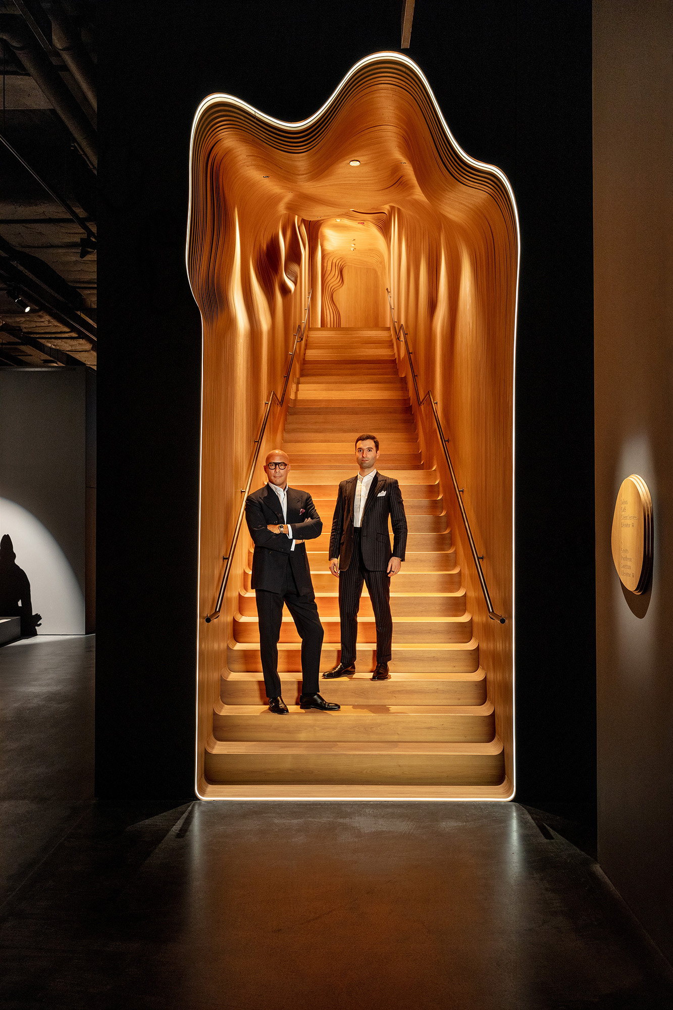 Nicolas Chow and Nathan Drahi standing inside Sotheby’s Hong Kong Maison