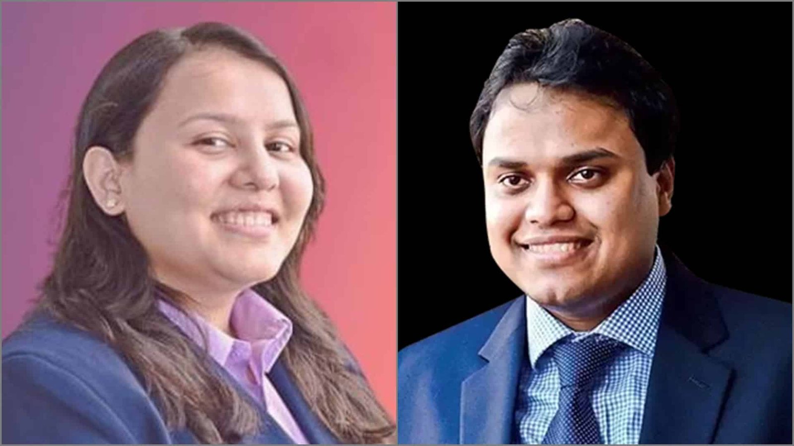 Press composite showing Smiti Bhatt Deorah on the left and Sourabh Deorah on the right