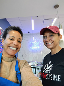Candy Schibli of Southeastern Roastery with a collaborator