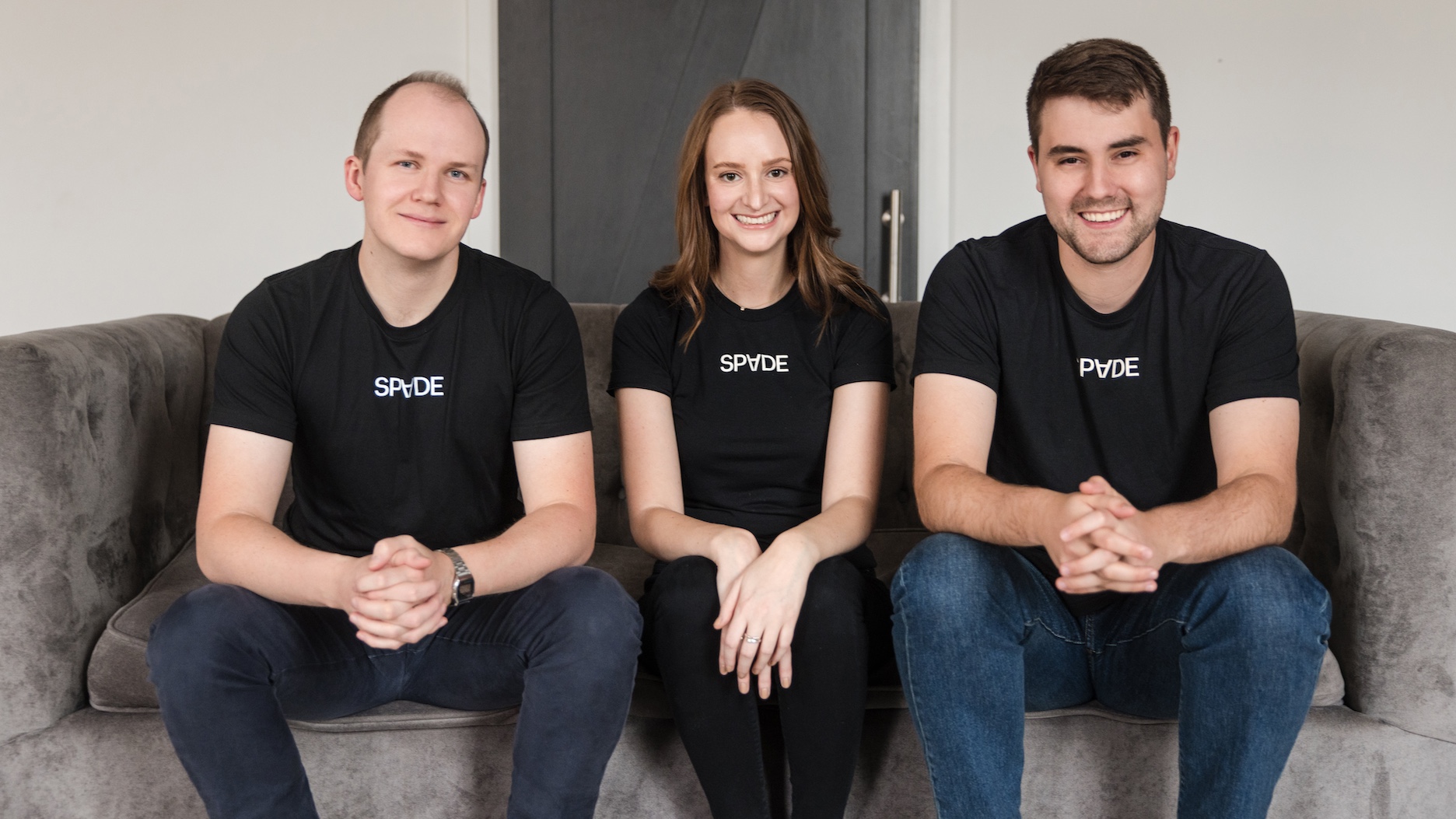 Spade co-founders Cooper Hart, Tess Bloch and Oban MacTavish, from left to right