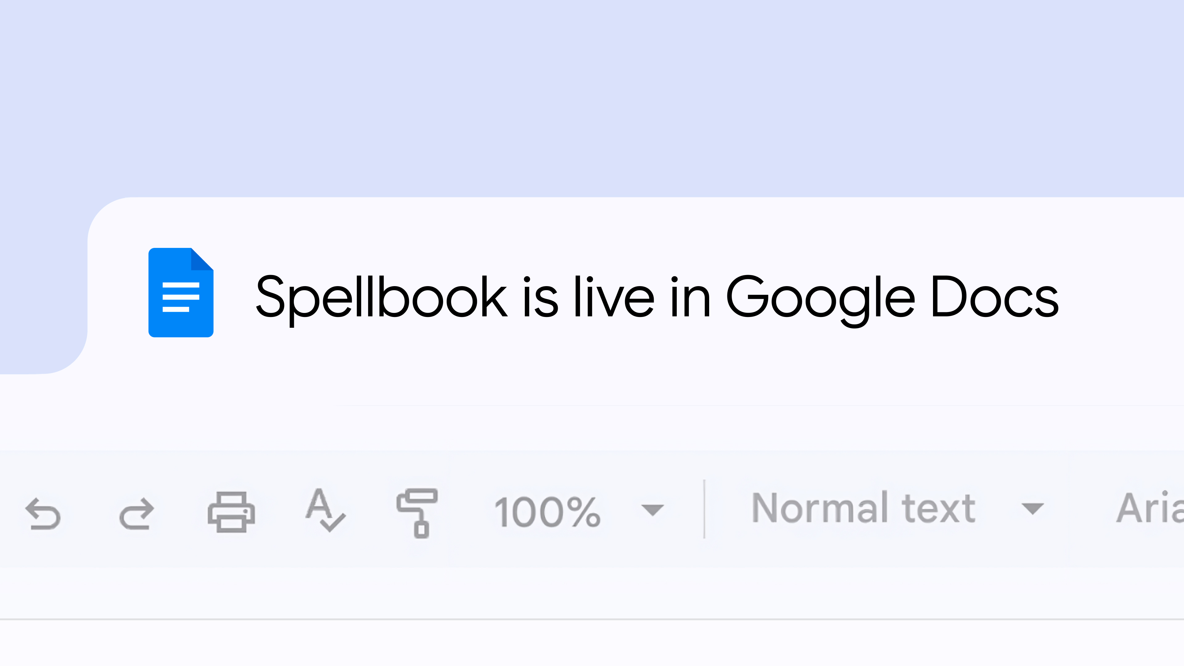 Spellbook running inside a Google Docs interface