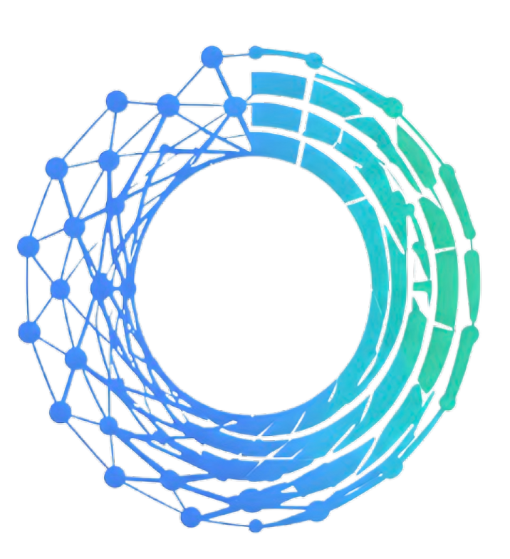 Spire.AI logo - a blue-to-teal graph torus mark