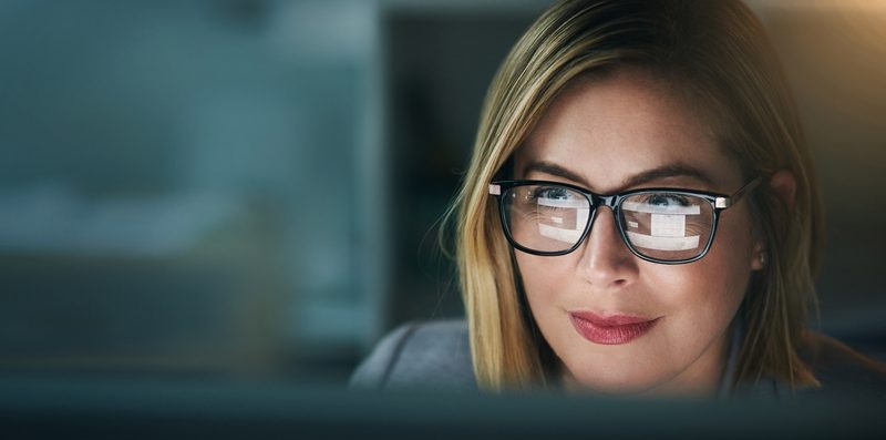 A person working at a screen in Sponge’s recruitment imagery
