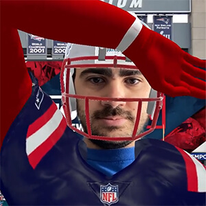 SportsManias New England Patriots augmented reality fan filter