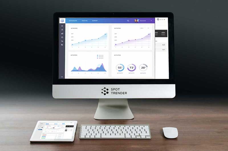 Spot Trender analytics dashboard on a desktop screen