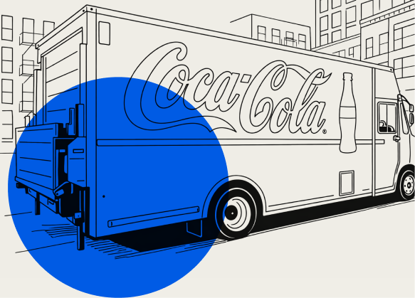 Spring’s illustration of a Coca-Cola delivery truck