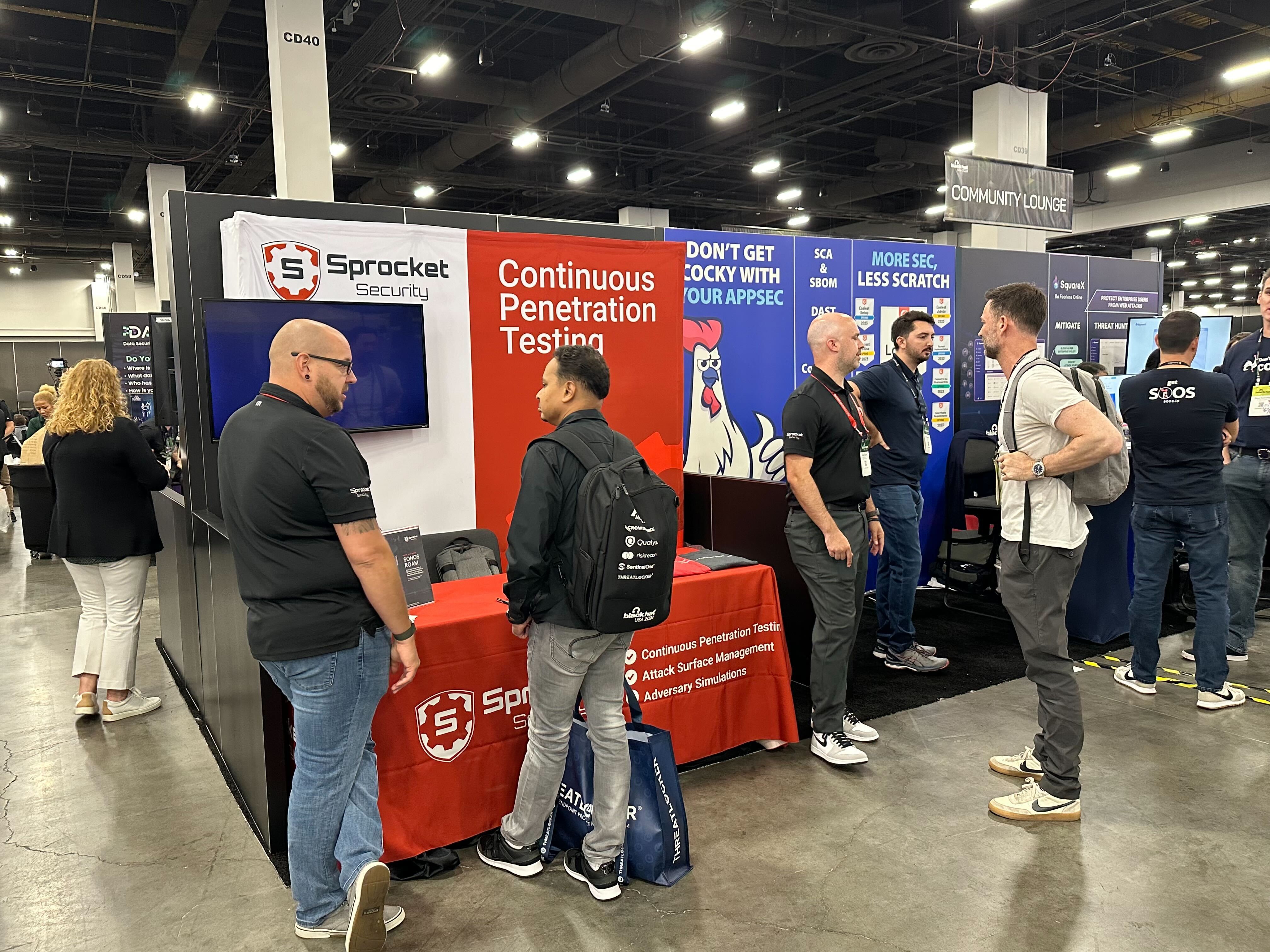 Sprocket Security booth at Black Hat USA 2024