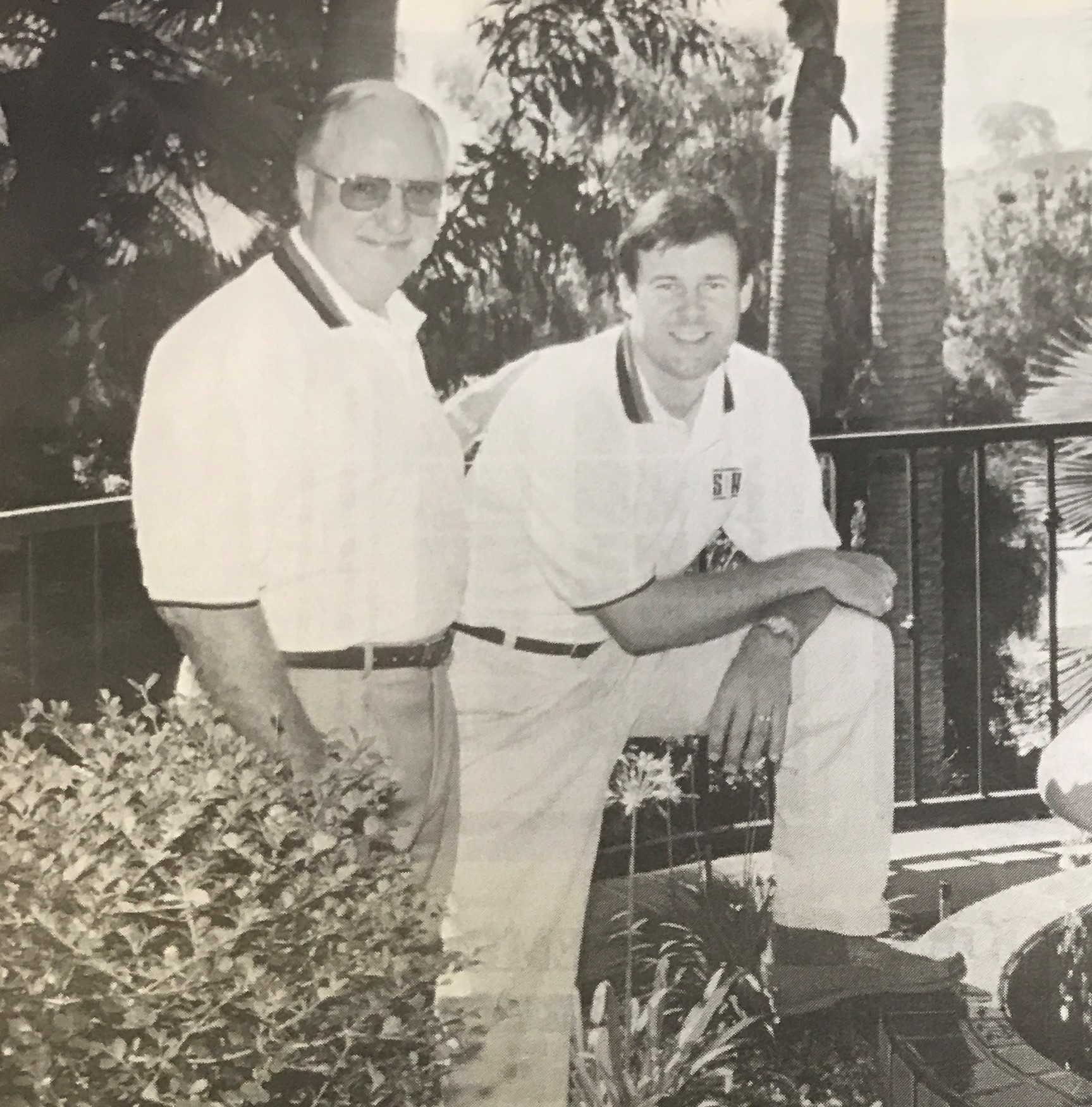 Jim and Mike McKay in an archival photograph published in SQA's company history