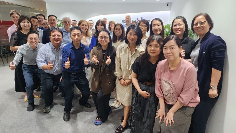Staci Kroon with a group of colleagues during her TouchPoint onboarding visits