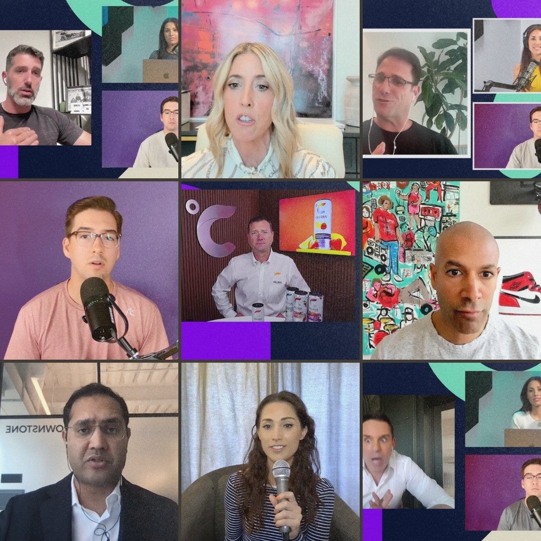 Collage of podcast hosts and executive guests published by Stakeholder Labs in August 2024