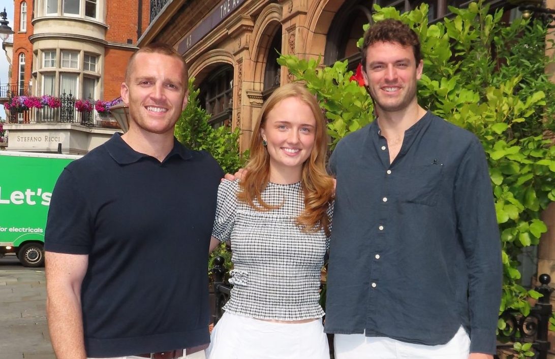 Onstage cofounders Taos Edmonson, Issie James and Hector Mason
