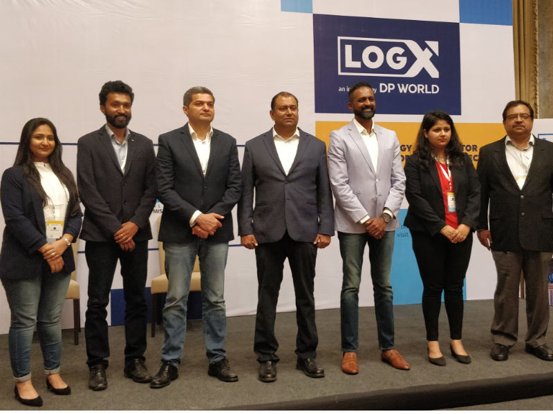 DP World leaders, Startup Réseau co-founder Ajay Ramasubramaniam and other participants at the 2019 LogX launch