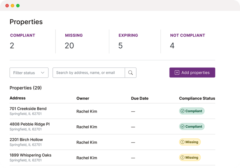Steadily CoverageCheck insurance compliance interface