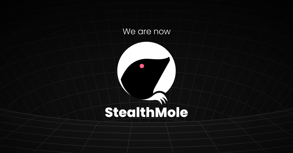 StealthMole logo - a mole mascot inside a white circle above the StealthMole wordmark