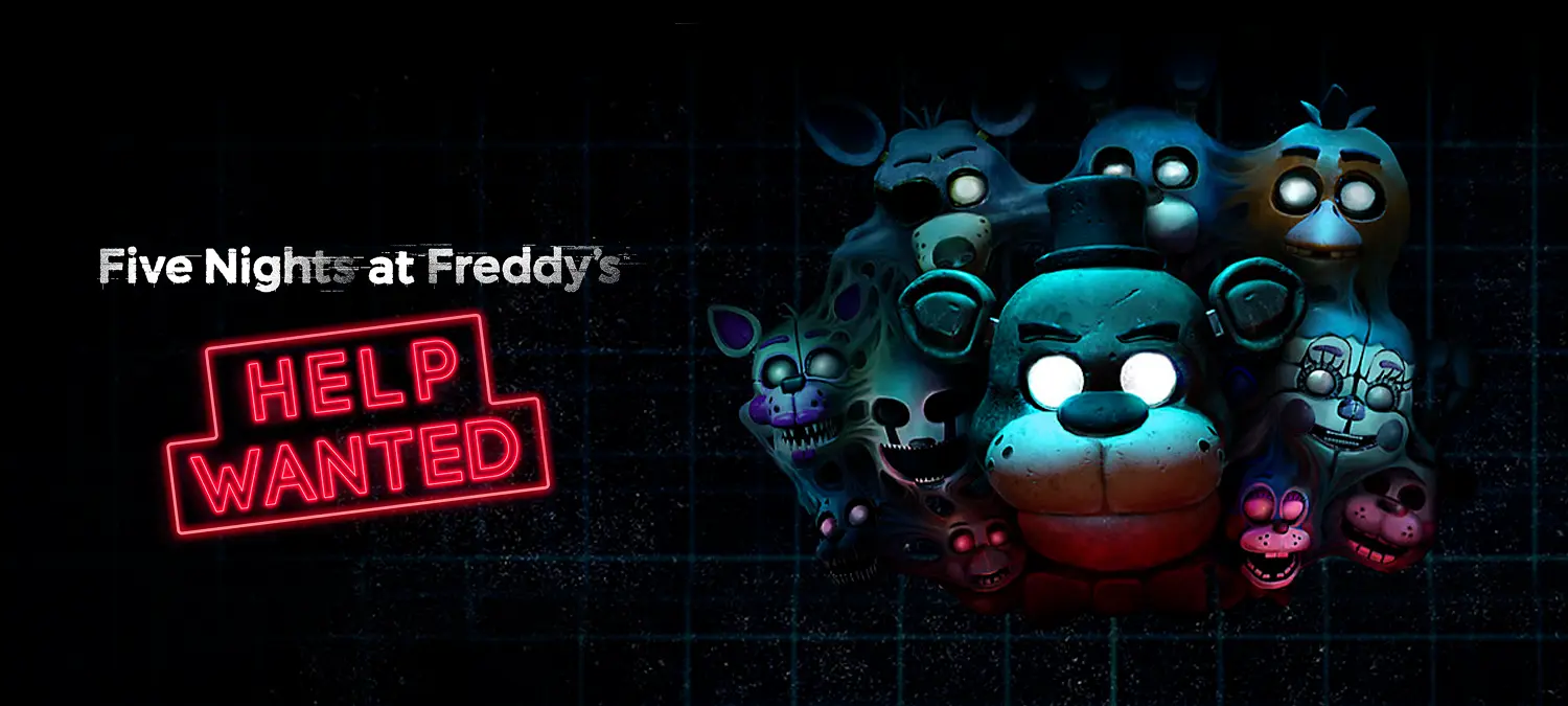 Official Help Wanted artwork with Freddy’s animatronic characters