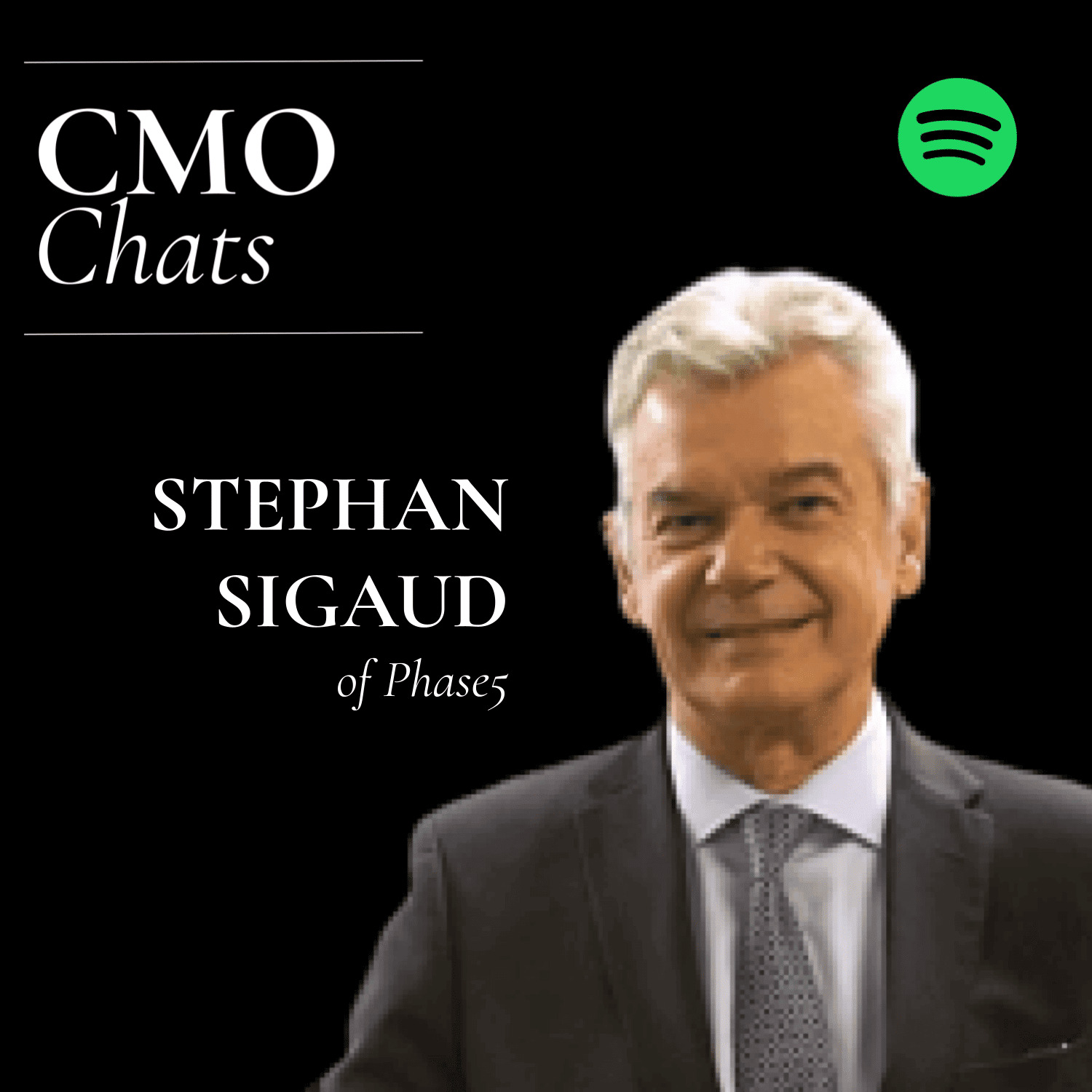 CMO Chats graphic featuring Stephan Sigaud