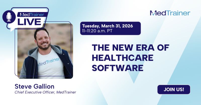 Promotional graphic for Steve Gallion's 2026 session on healthcare software