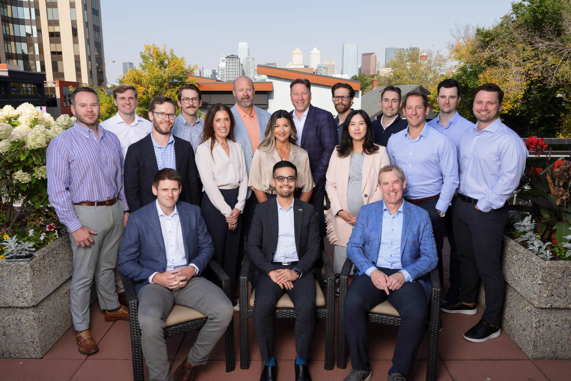 Steve King with colleagues in the Alaris team photograph