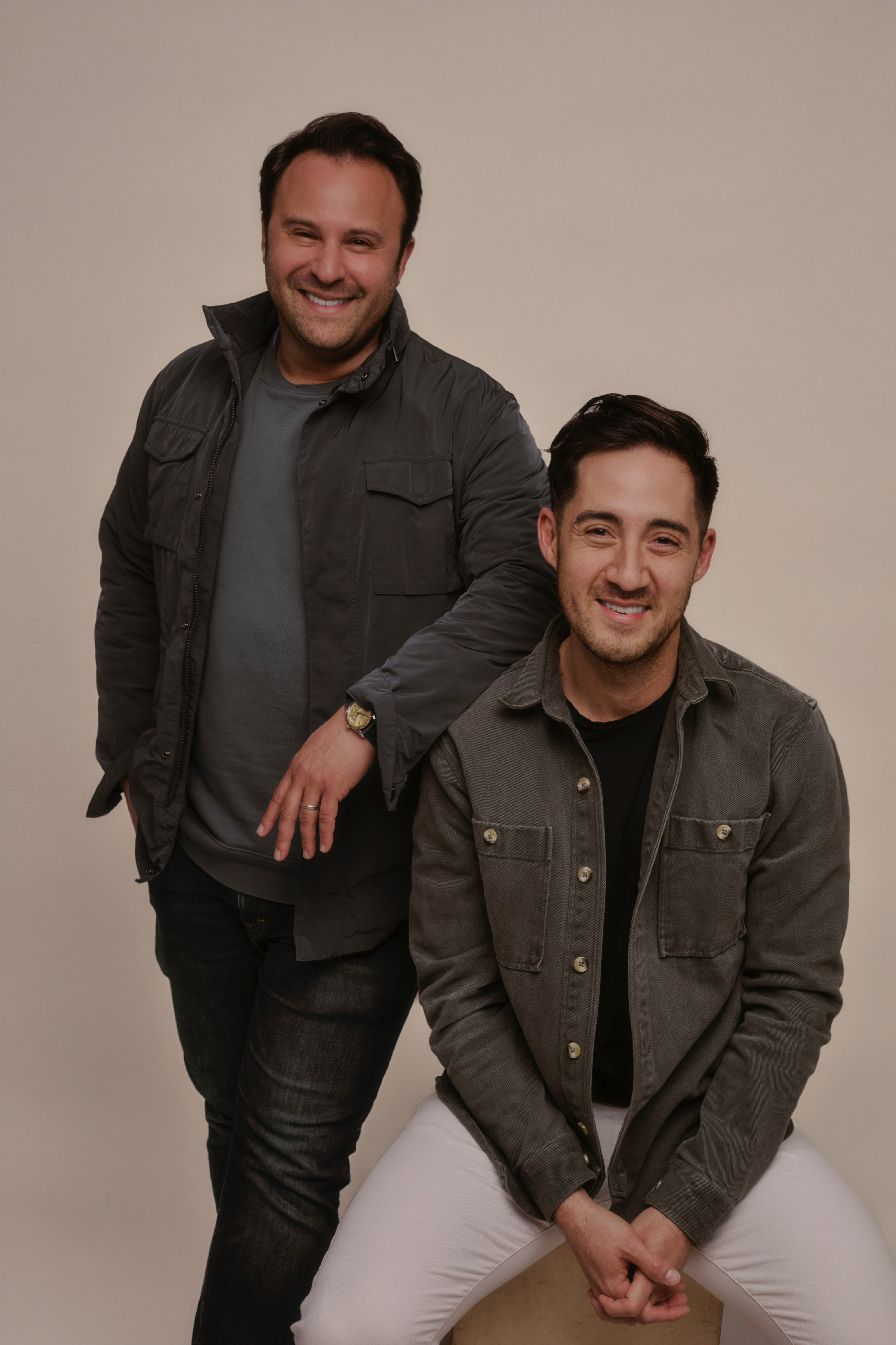 Great Many co-founders Steve Klebanow and Michael Pollak together in a studio photograph