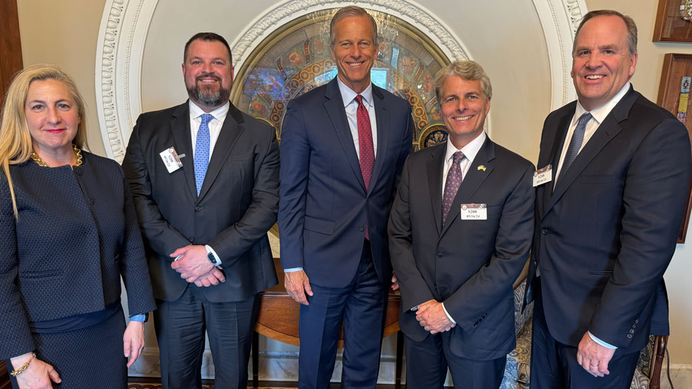 Jennifer Schneider, Steve Vondran, Senator John Thune, Mark Parrell, and Ted Klinck at Nareit Advocacy Day