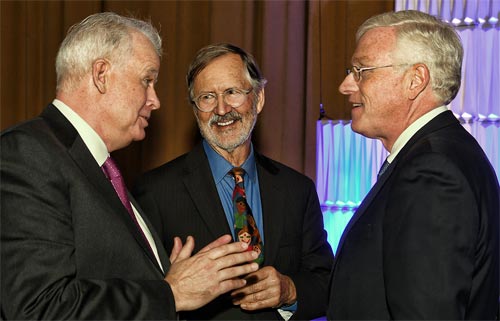 Neville Ray, Steven Dodge and John Kelly at the 2018 Wireless Infrastructure Association Hall of Fame event