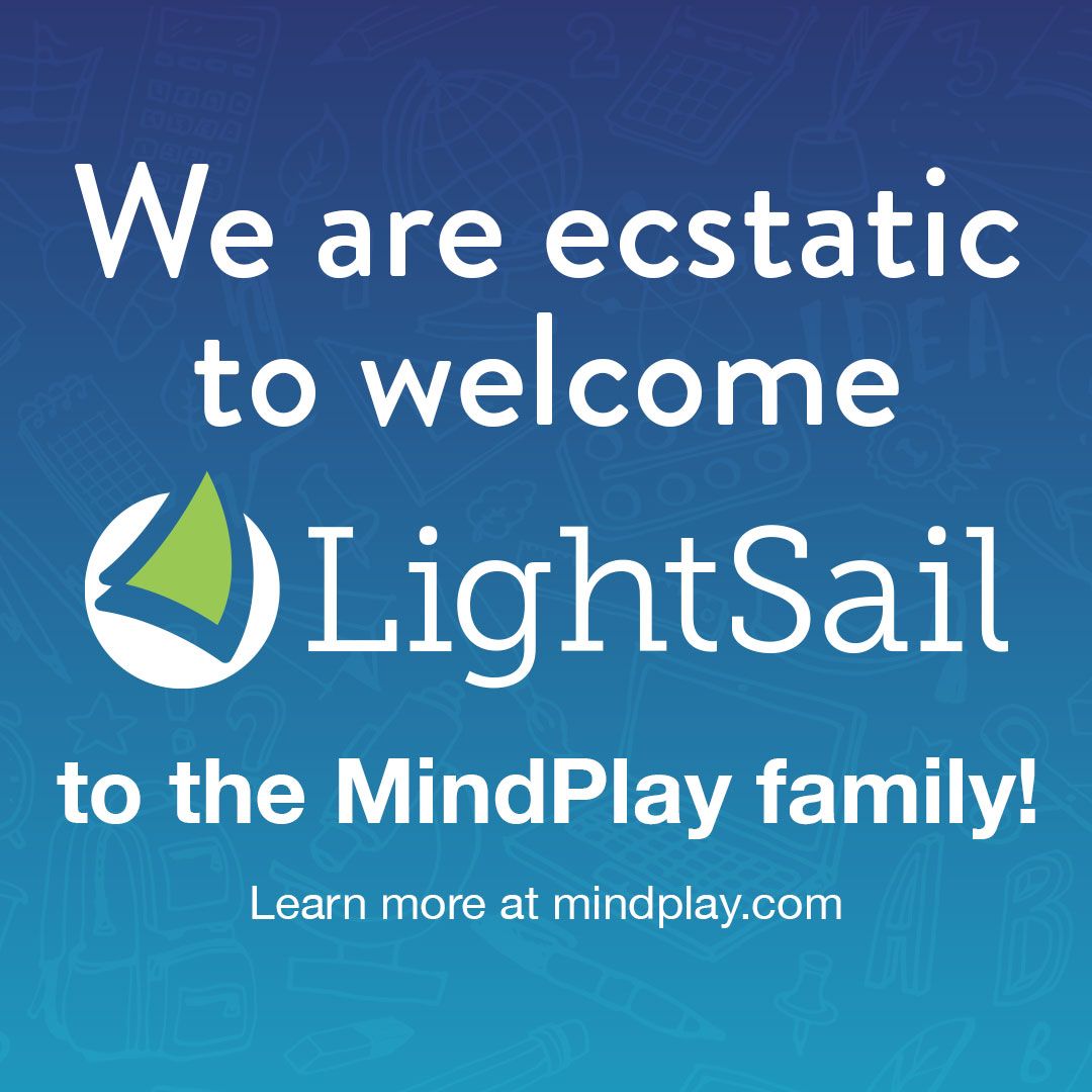 Announcement graphic welcoming LightSail to the MindPlay family