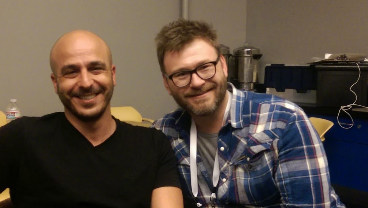 Shay Banon on the left and Steven Schuurman on the right, seated together at Elastic’s 2015 user conference