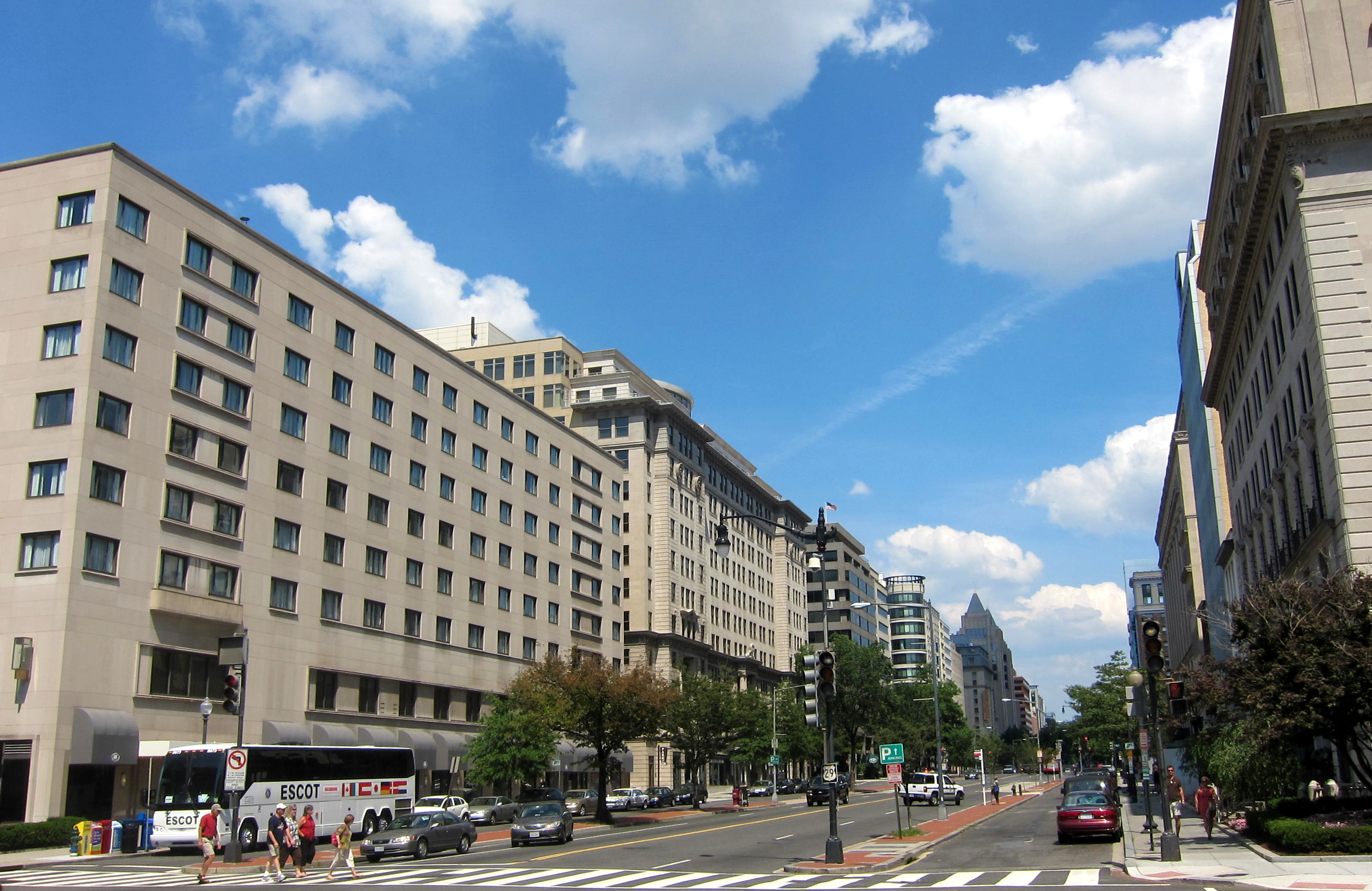 The 1500 block of K Street in downtown Washington, D.C., near Storyline Strategies' headquarters