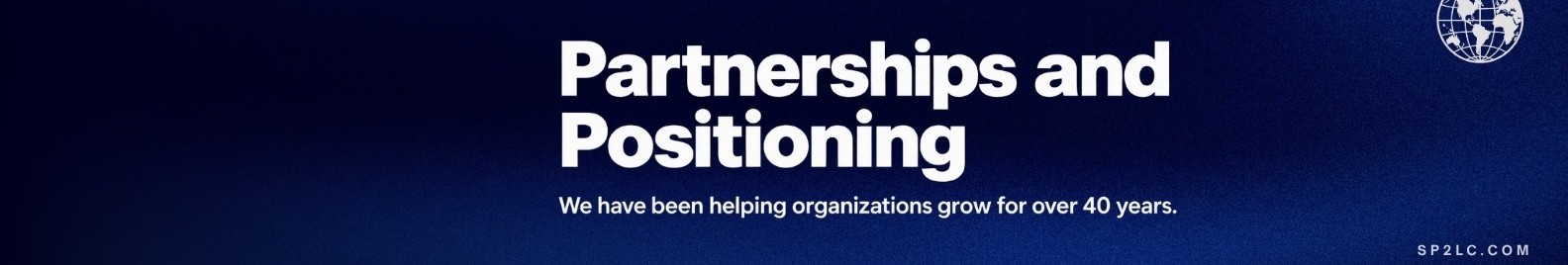 Strategic Partnerships banner reading Partnerships and Positioning
