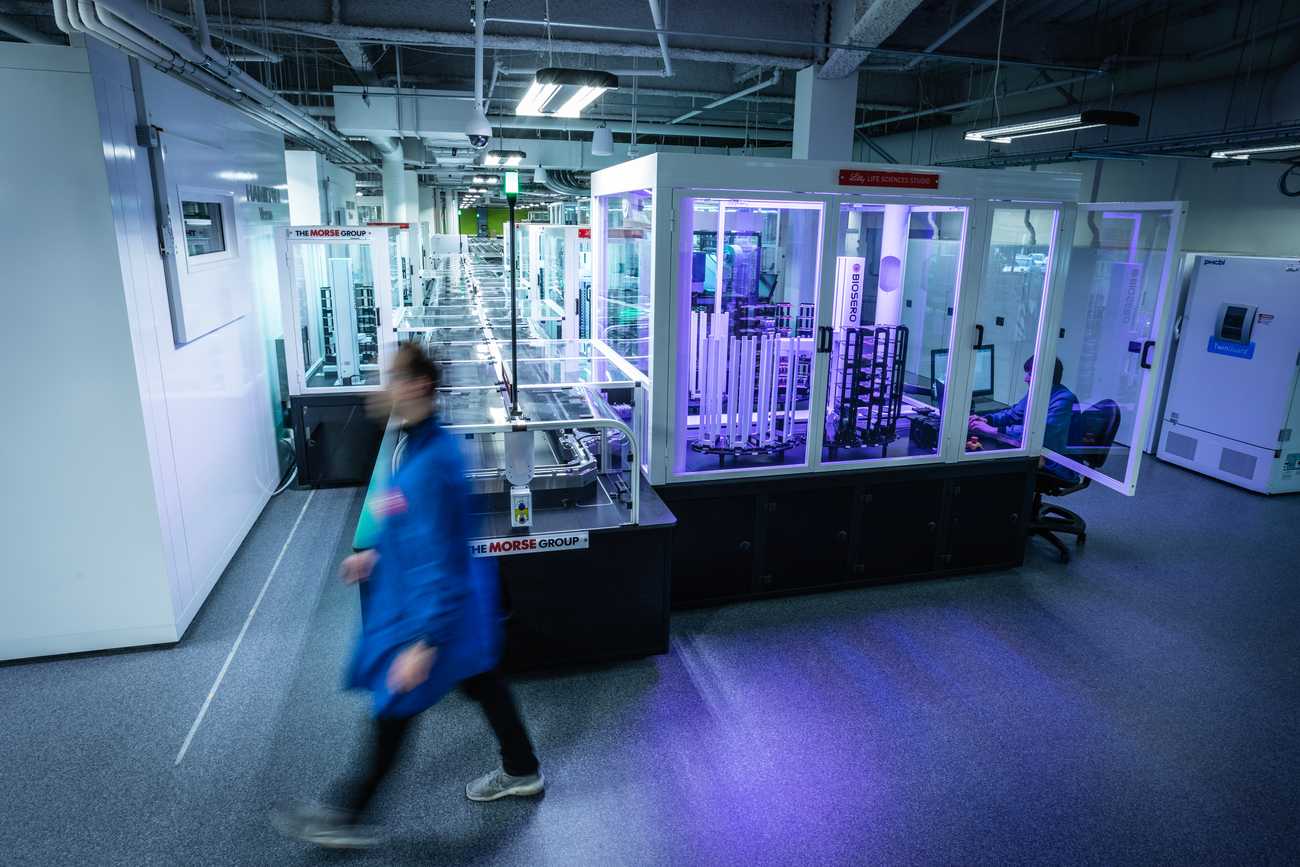 Robotic laboratory equipment in the San Diego cloud lab