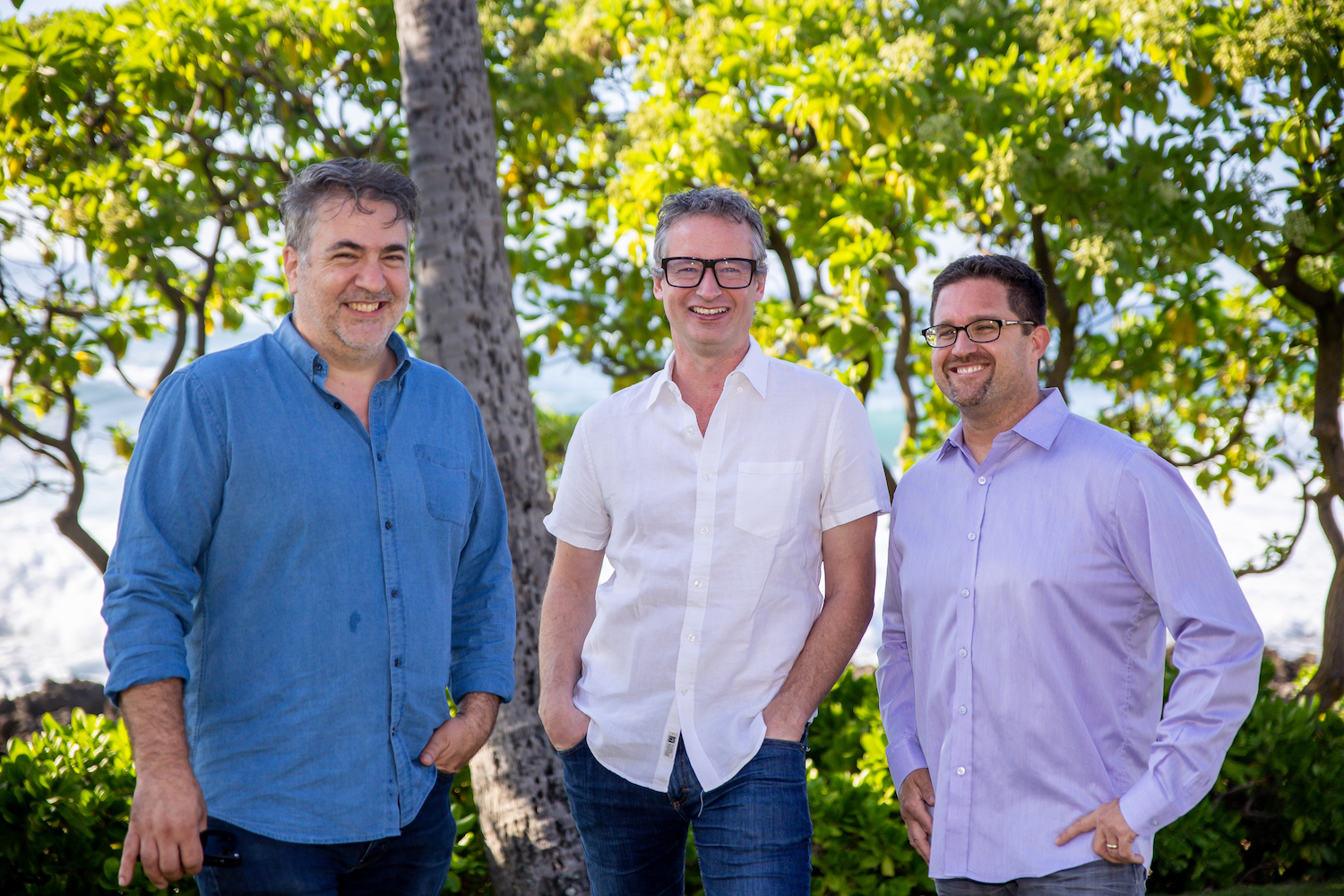 Karbon co-founders John Freeman, Stuart McLeod and Ian Vacin standing outdoors