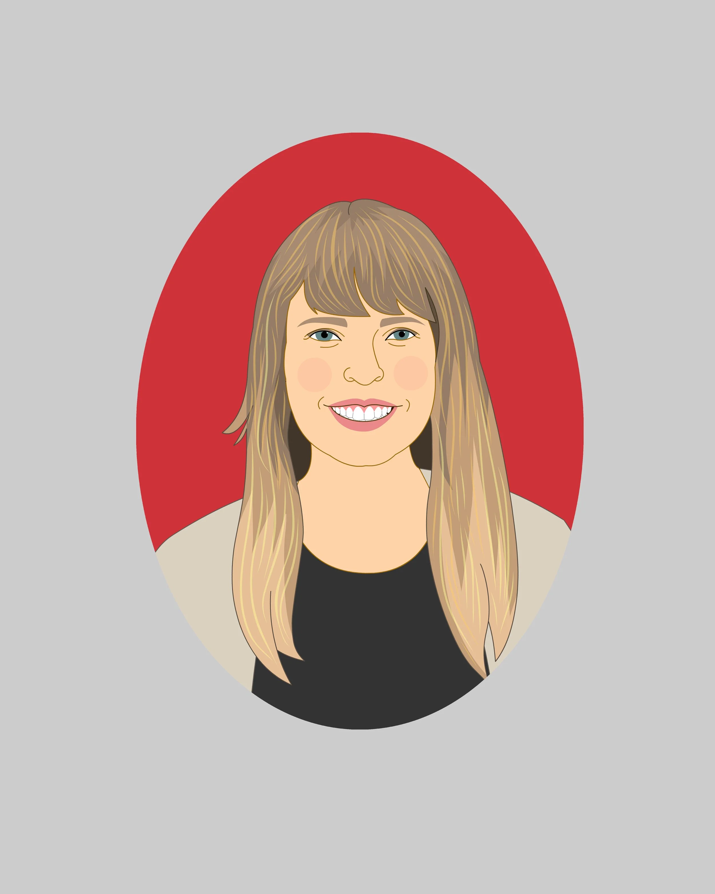 Illustrated portrait of Ashley Nicole Teplin