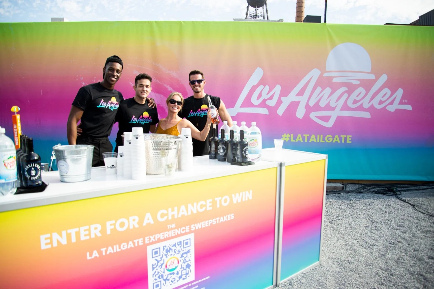 Los Angeles tourism identity installed in a public setting