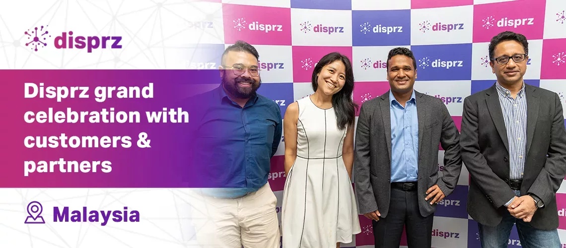Disprz customer and partner celebration in Malaysia, with Subbu Viswanathan at the right