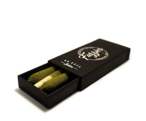 Fuzzies infused cannabis pre-roll product presentation