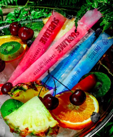 Historical Sublime cannabis-infused Ice Pops product packaging