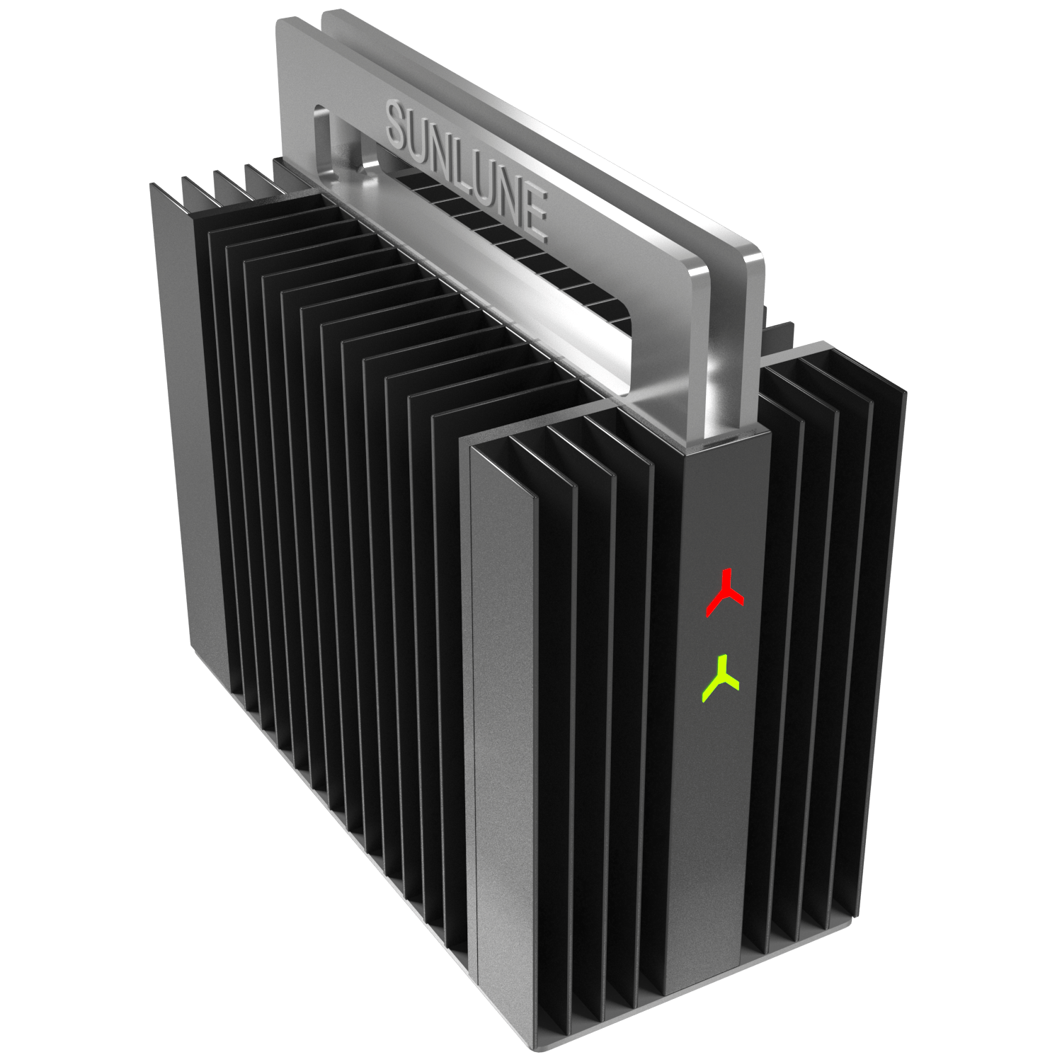 Jasminer X4 Brick mining device with the Sunlune name on its handle