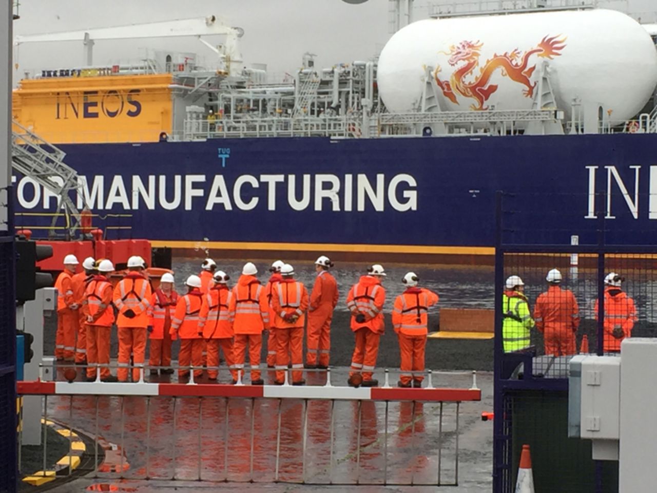 INEOS Insight arriving at Grangemouth, Scotland, in September 2016