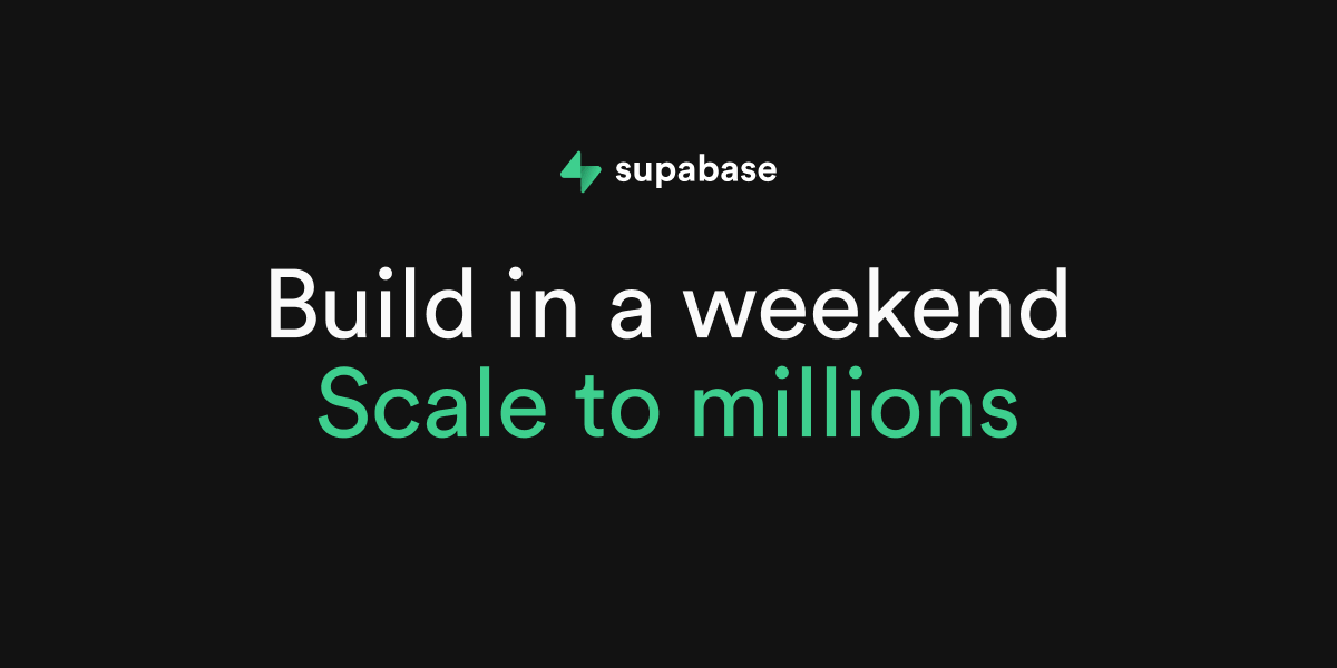 Supabase brand graphic on a dark background