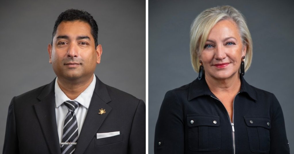 CIRI CEO Swami Iyer, left, and President Tabetha Toloff, right