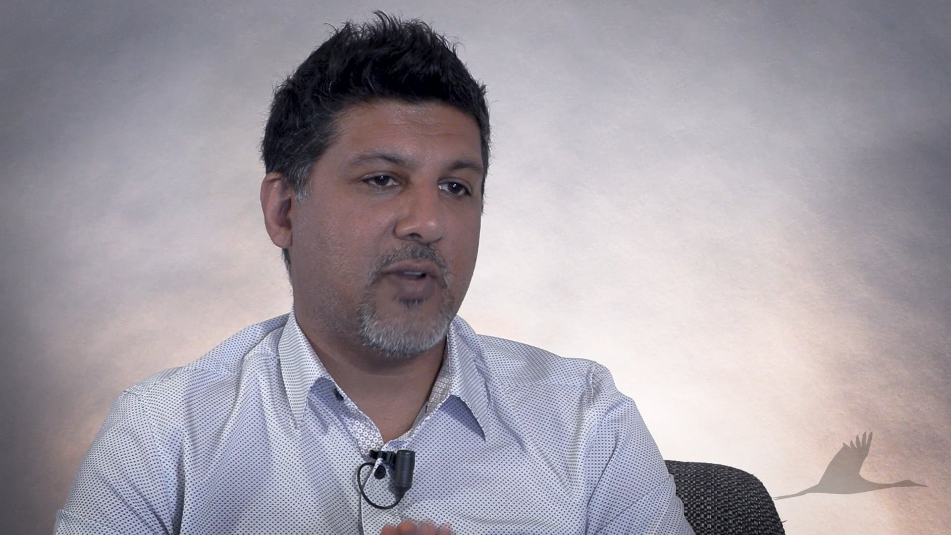 Syed Zaidi speaking during Cranemere's filmed System Pavers interview