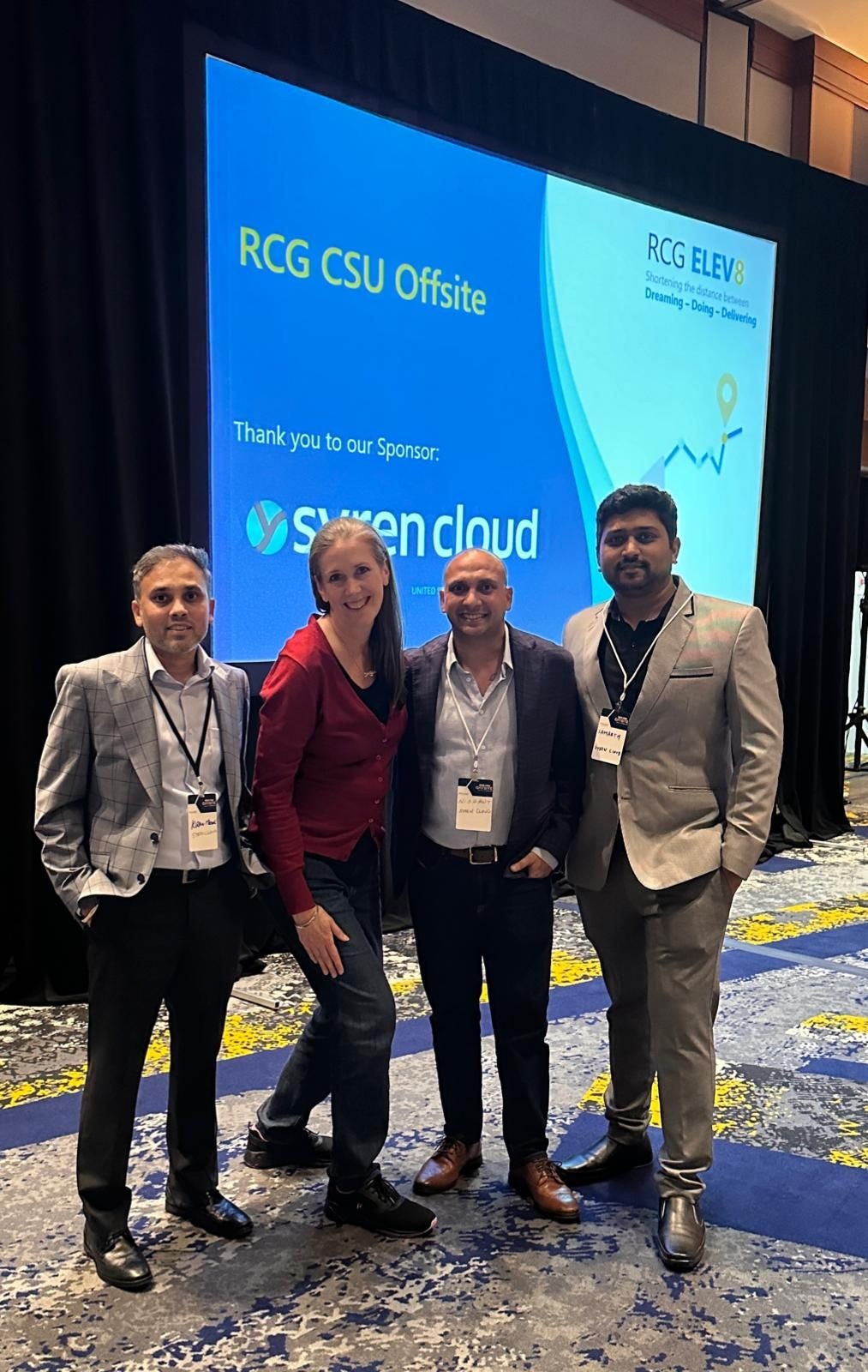 Syren representatives and an attendee at Microsoft’s RCG ELEV8 event in Atlanta