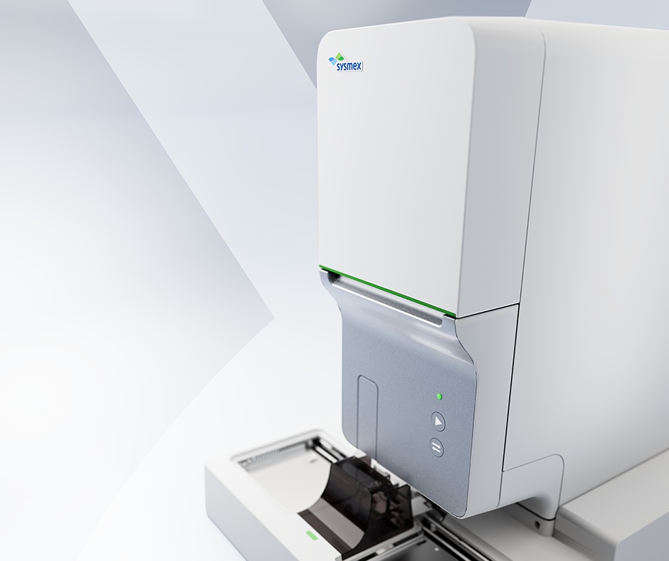 Sysmex XR-Series hematology equipment in an official launch image