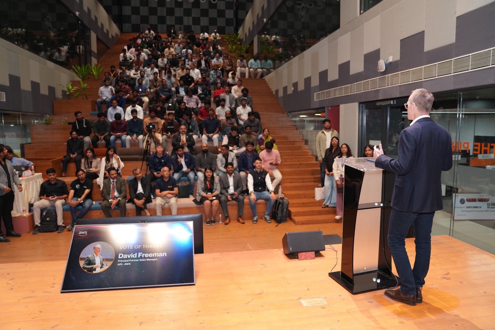 Founders and visitors gathered at T-Hub