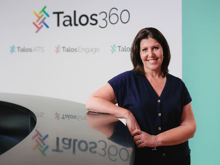 Talos360 CEO Janette Martin pictured in the company office