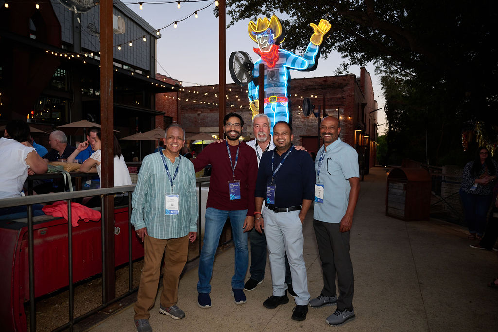 Trintech Connect attendees gathering outdoors in Fort Worth
